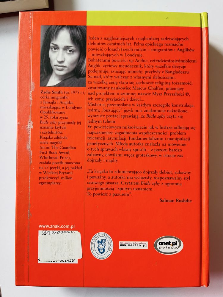 Zadie Smith Białe zęby + Poparzone dzieci Ameryki +Księga innych ludzi