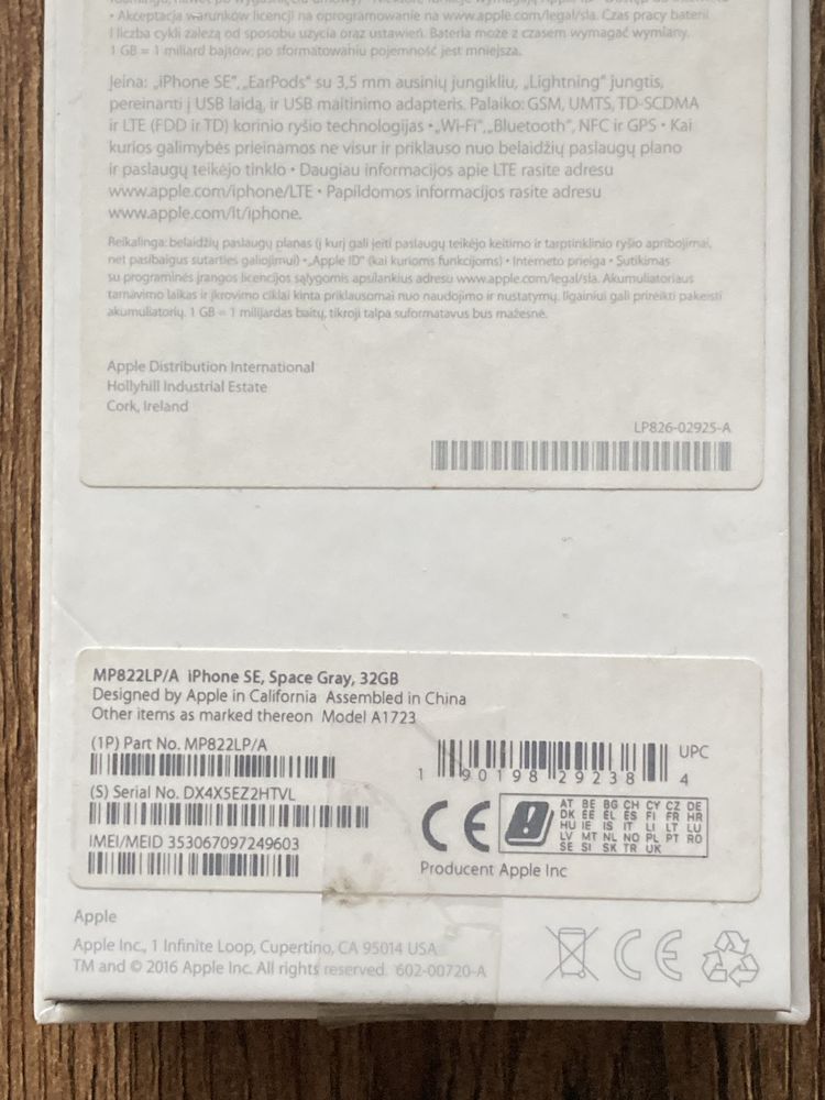 Iphone SE space gray 32GB + szkło hartowane