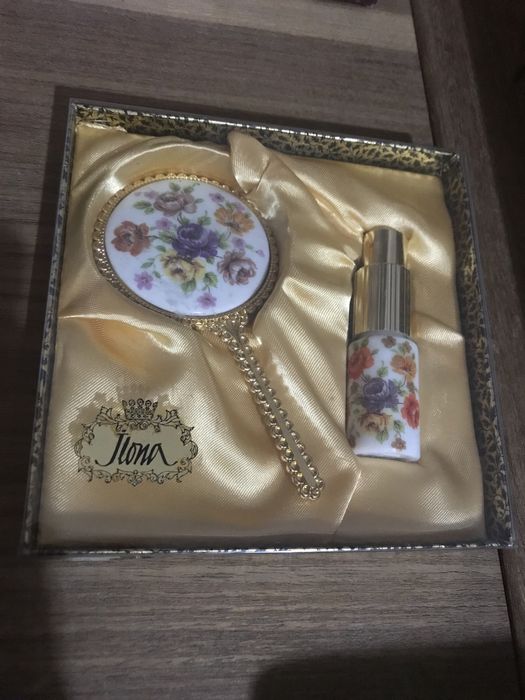 Conjunto de mala, antigo, caixa original