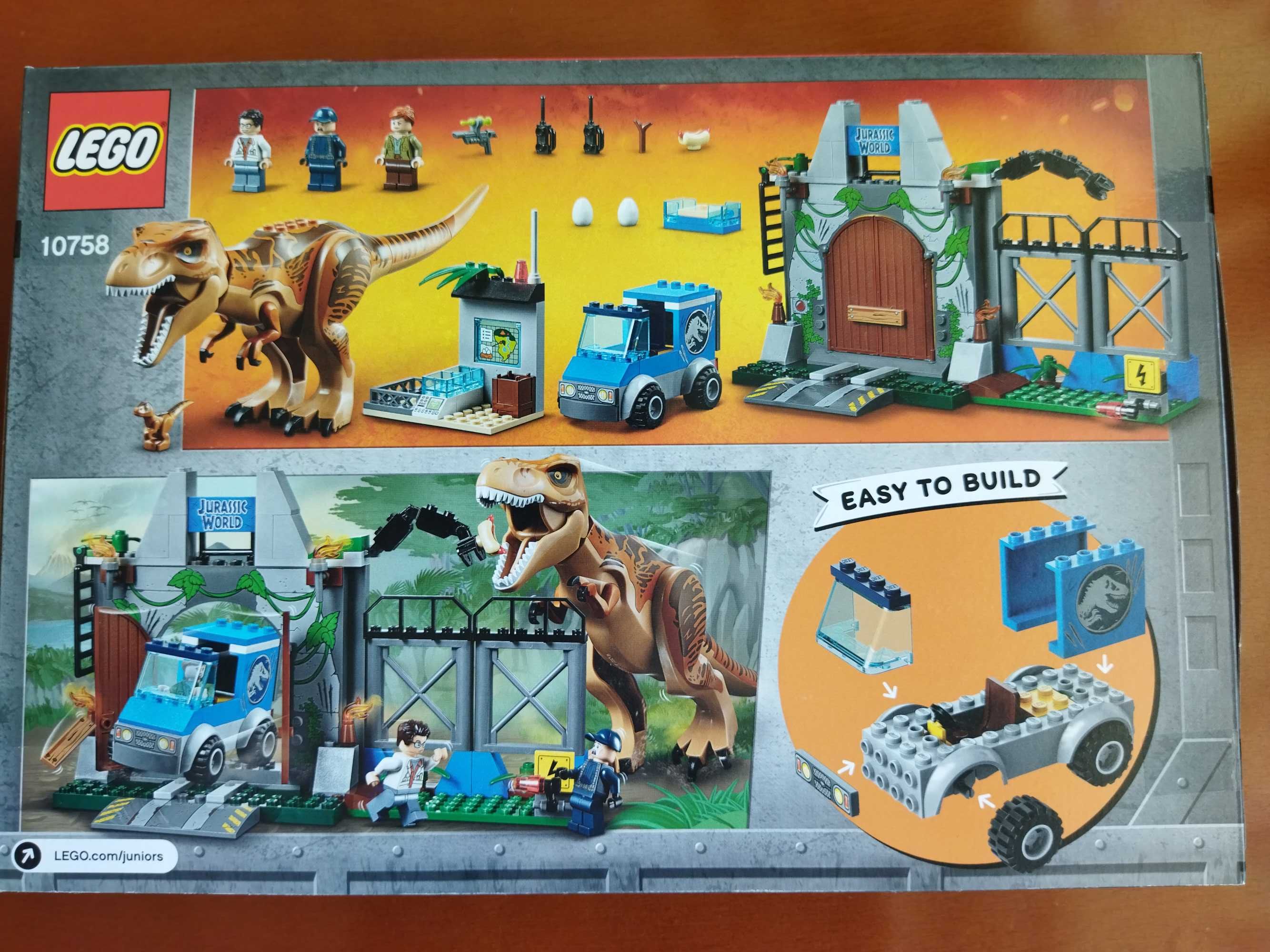 Klocki Lego 10758 Juniors Jurassic World T. Rex Na Wolności-nowe