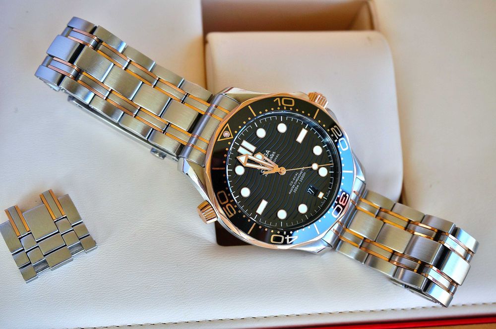 Omega 300m Gold bikolor Ref. 210.20.42.20.01.002 42mm złoto 18k OKAZJA