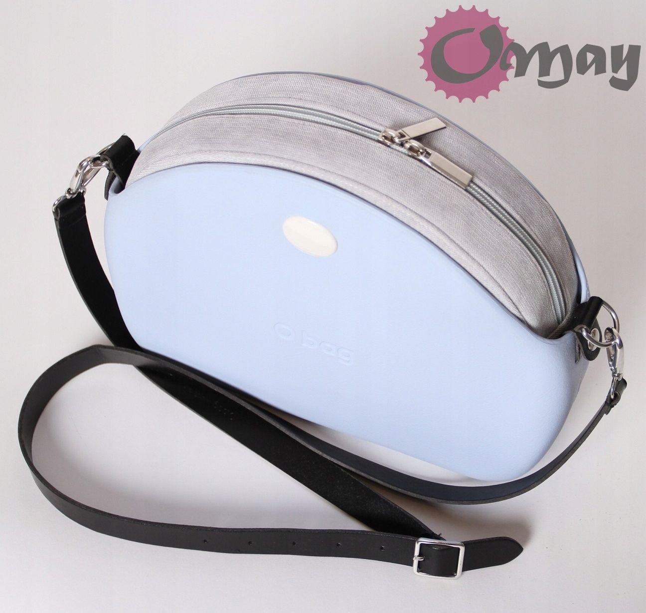 organizer OBAG MOON LIGHT welur szary grigio wkład 2 kieszenie OMAY