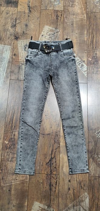 Esperanto jeansy damskie premium wysoki stan pasek mickey mouse S