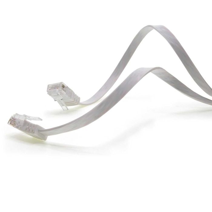 Cabo rede plano (Cat6) 1000 Mbit/s Branco