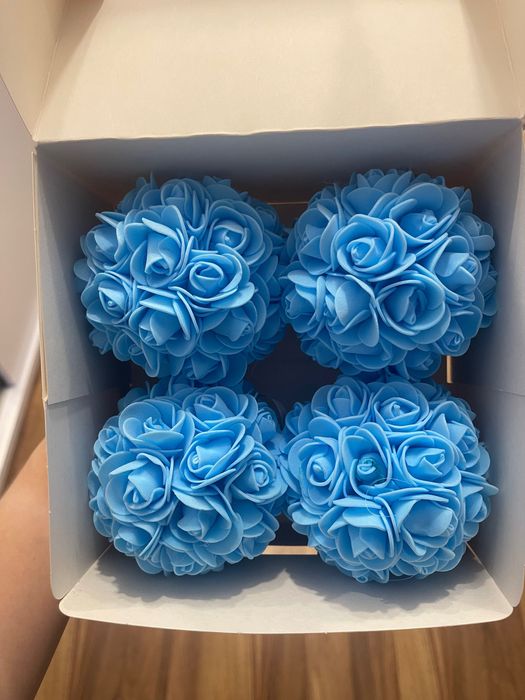 Bombki i misie z różyczek piankowych