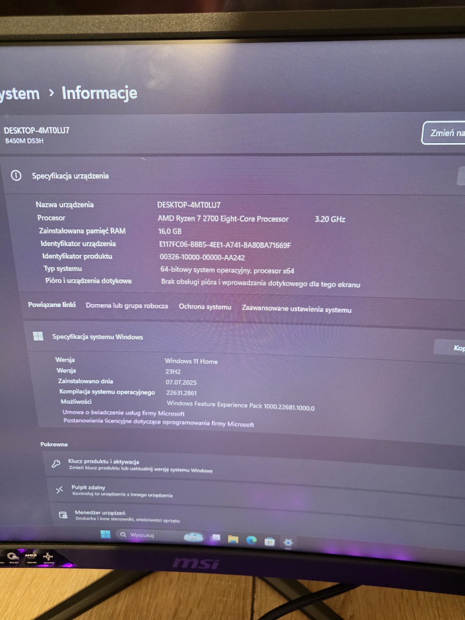 Caly zestaw,R7,GTX1660S, DDR4 16, SSD m2