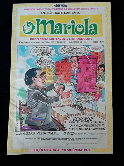 O Mariola - Quinzenário Nº 0 , 1 e 2 - Abril 1976 - Victor Péon
