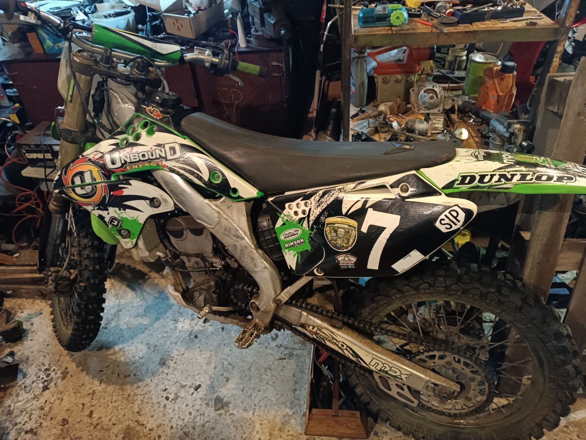 Kawasaki kx 250  в боевом состоянии