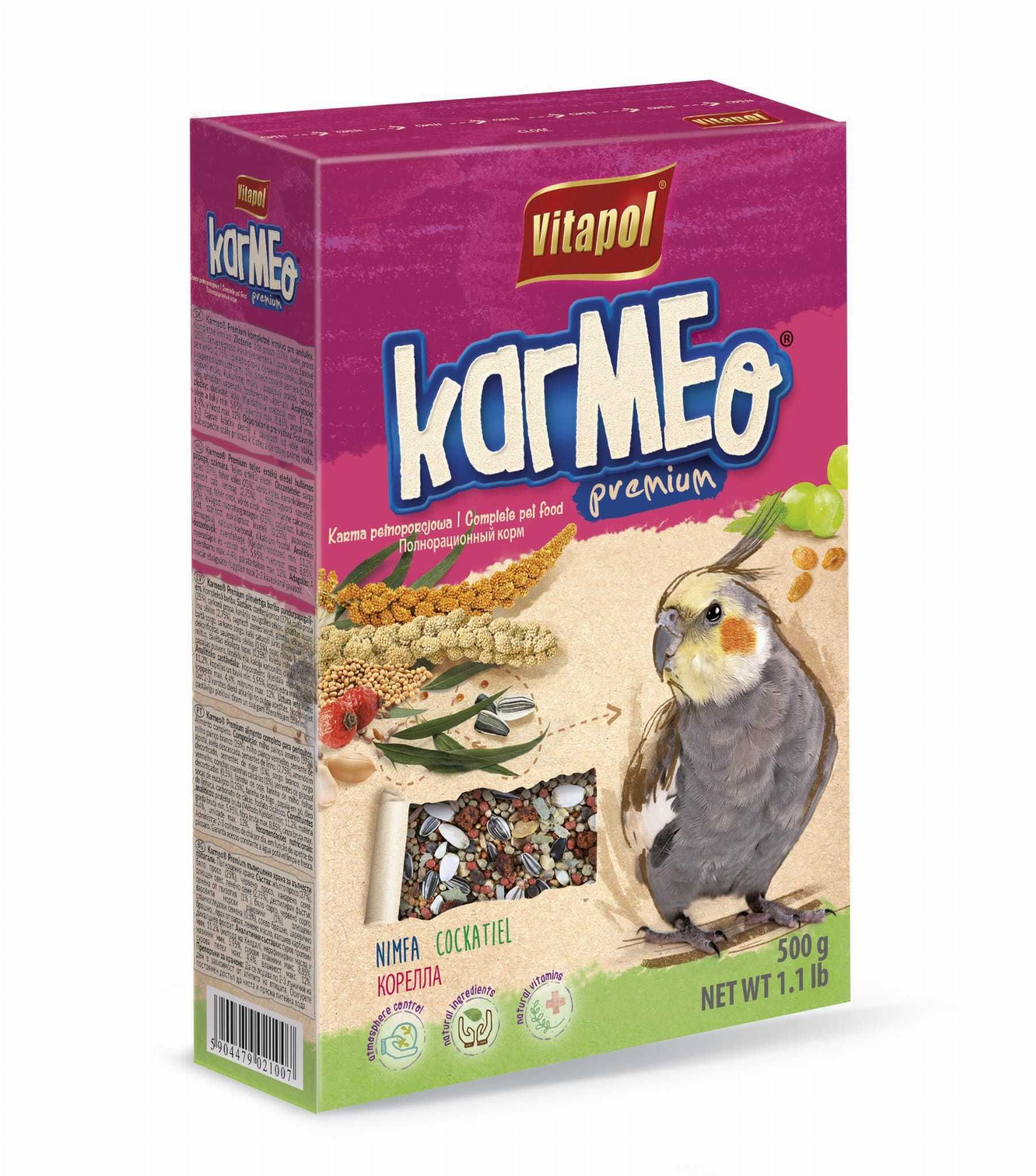 Karmeo Premium karma pełnoporcjowa dla nimfy 500 g