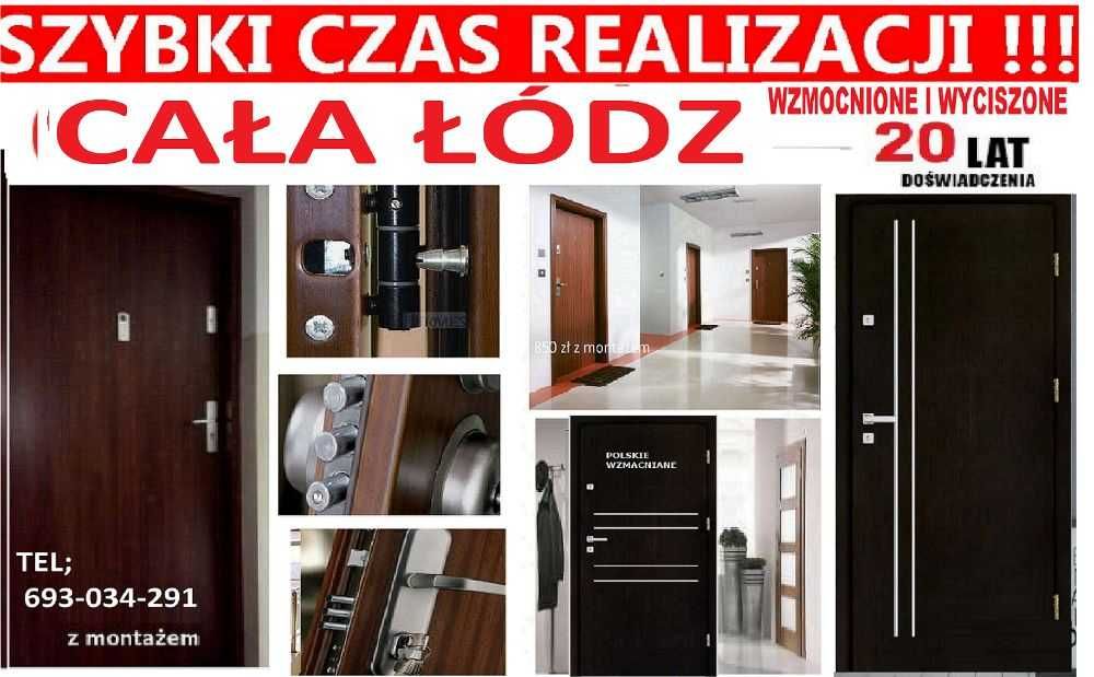 Drzwi do mieszkania WEJŚCIOWE, zewnętrzne z MONTAŻEM, antywłamaniowe