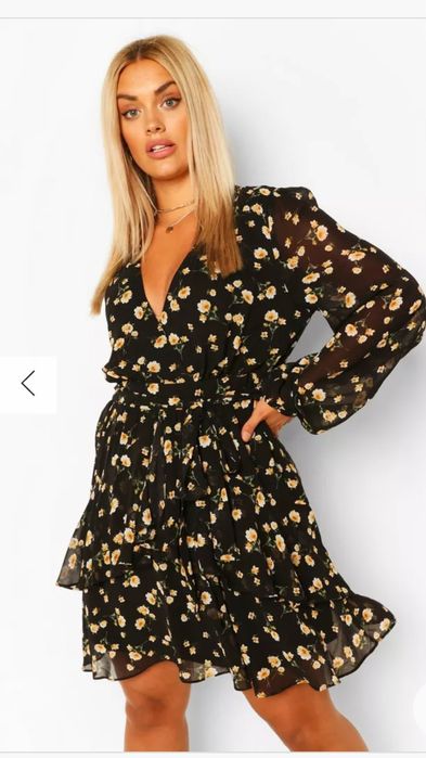 Сукня плаття  plus size квіти квітковий принт