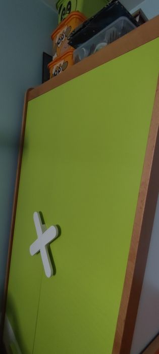 TIMOORE Szafa dwudrzwiowa SIMPLE design line, zielona, drewniana