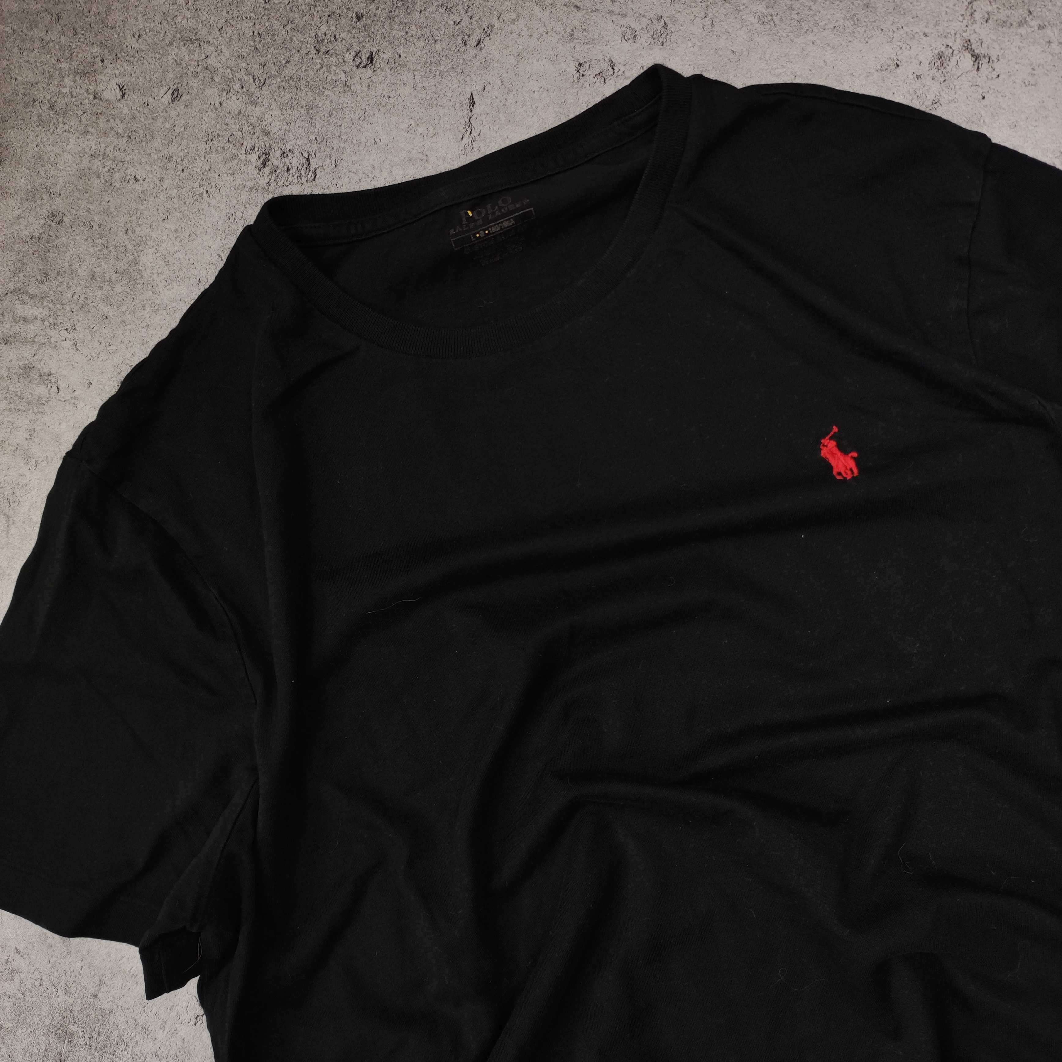 MĘSKA Koszulka Klasyczna PREMIUM Czarna Mały Konik Polo Ralph Lauren