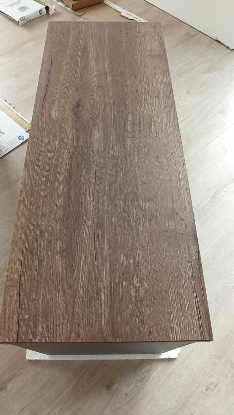 Nowa Szafka pod umywalkę wisząca 120x45 antracyt i blat Halifax tabak