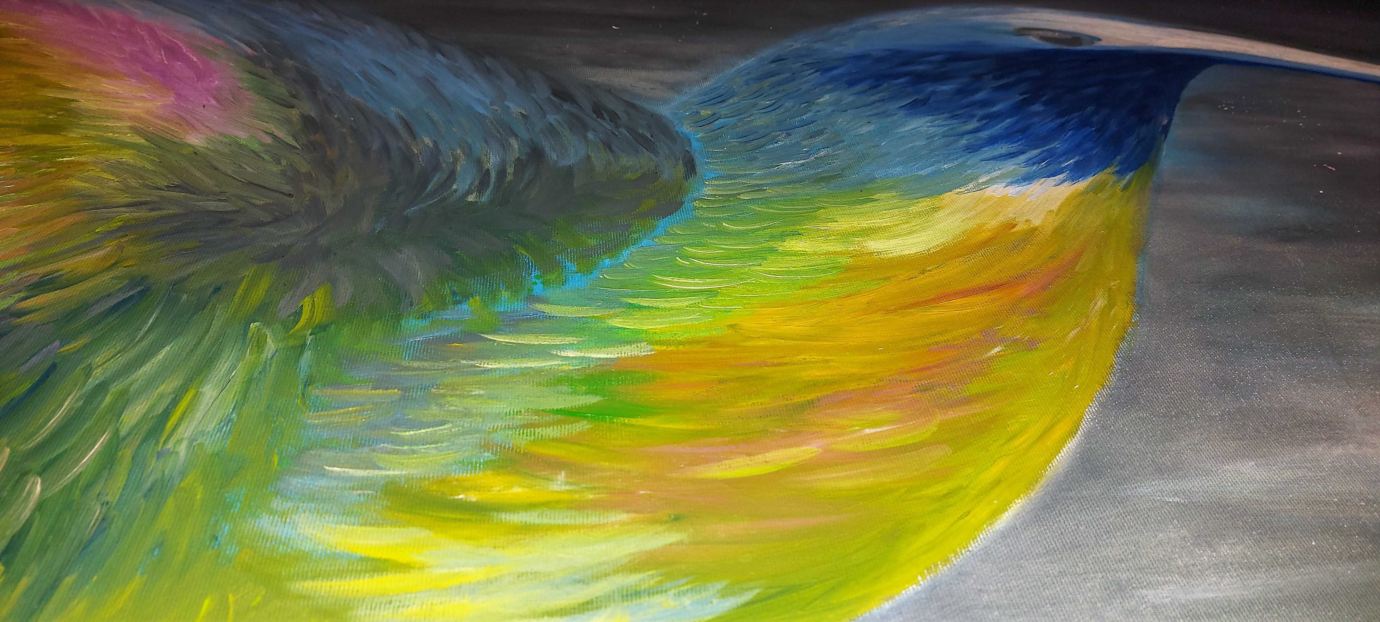 Obraz nowoczesny 140/100 cm- Koliber- olej na płótnie