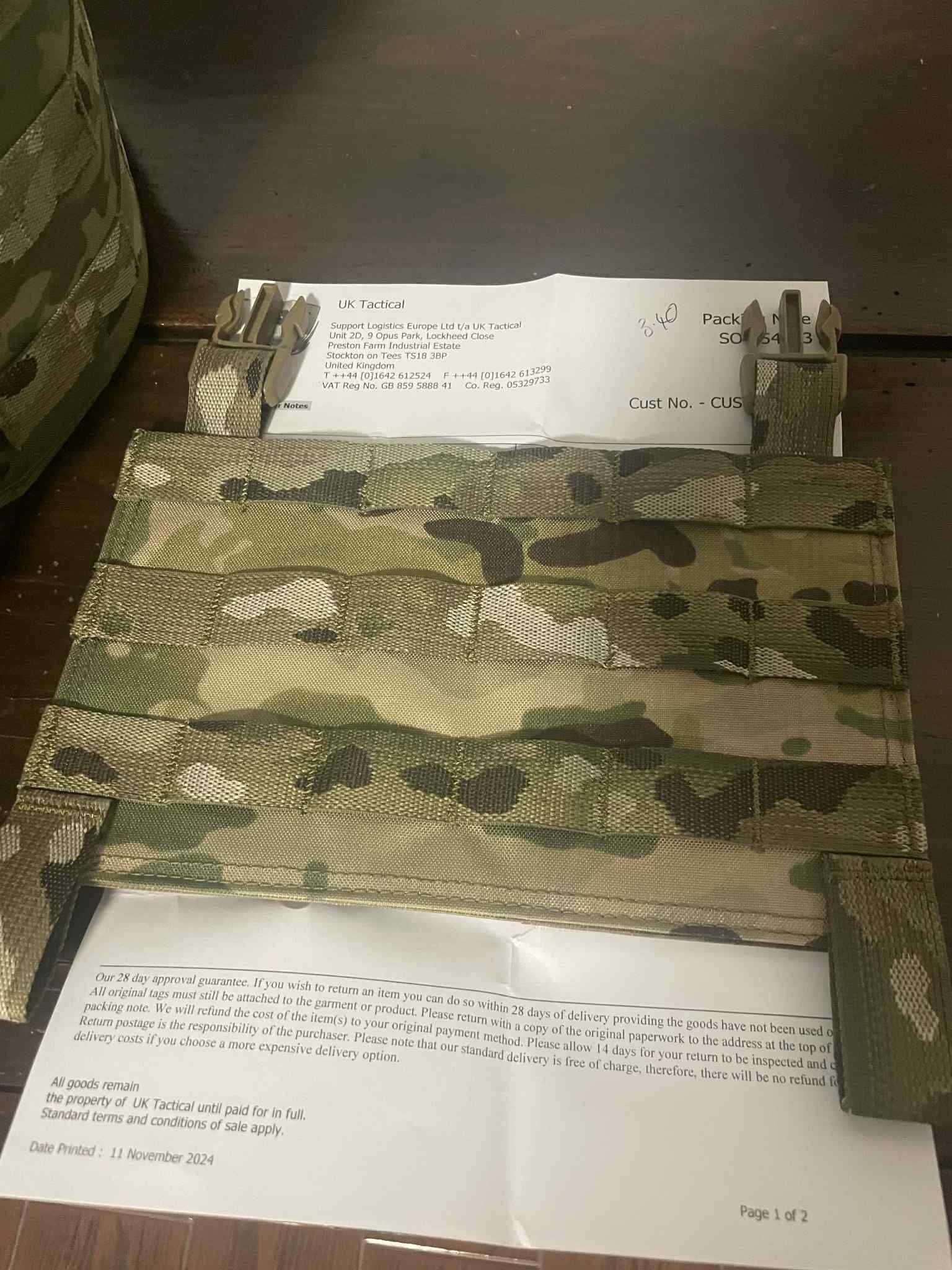 Colete Warrior Assault Systems Plate Carrier LPC V1
