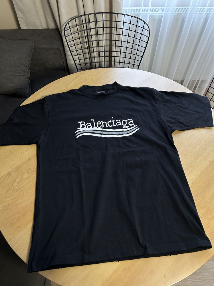 Balenciaga Black Logo Tee оригинал футболка баленсиага худи кофта