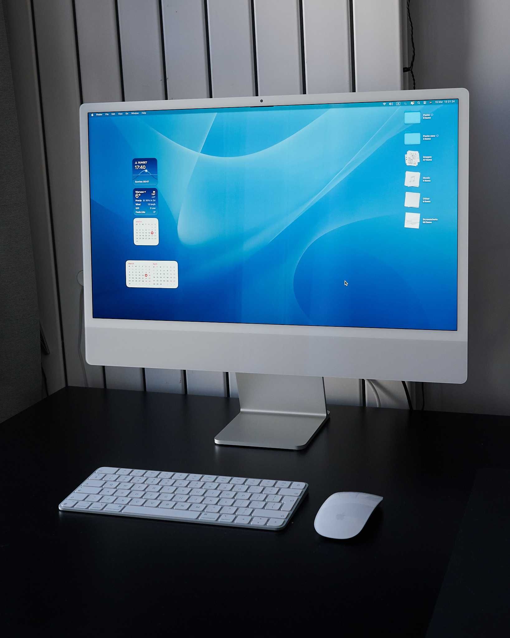 iMac 24" M1 RAM 8Gb SSD 256Gb Srebrny