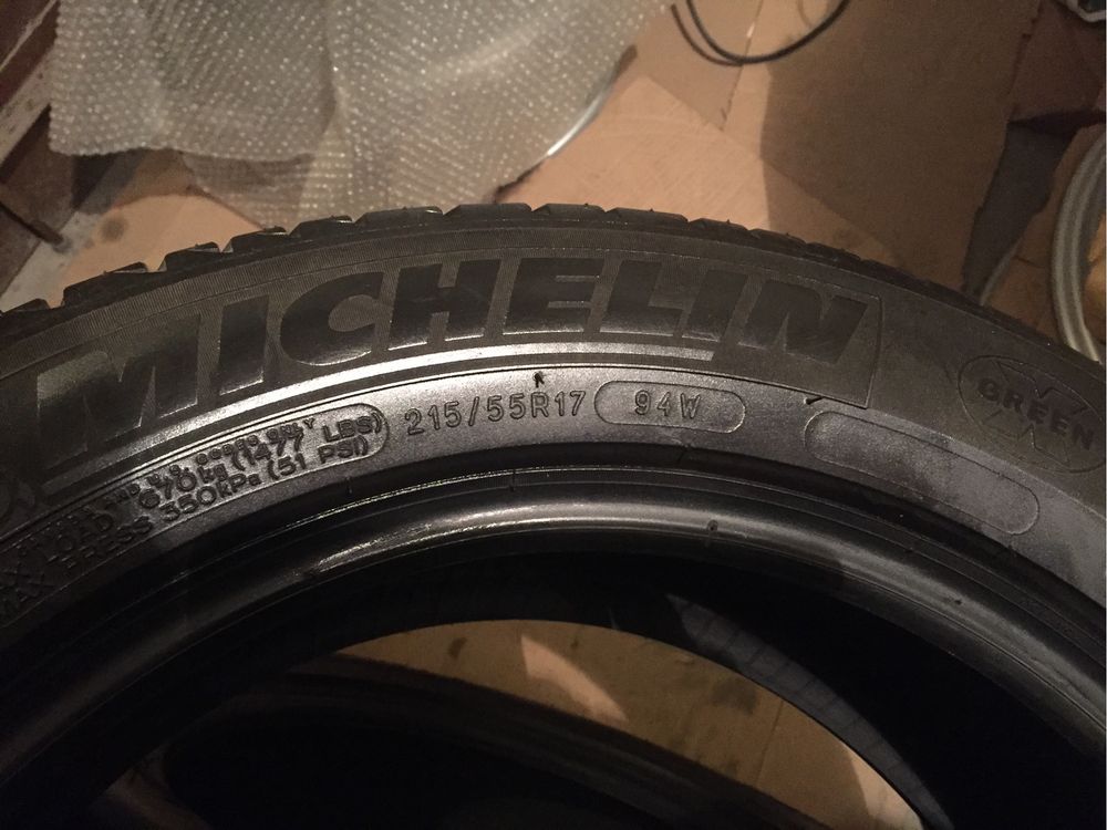 Шини 95% протектор 215 55 R17 94W Michelin Primacy 2023рік Germany 2шт