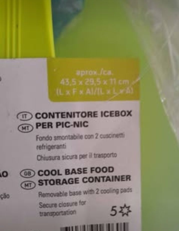 Caixa de transporte/refrigeraçãoo