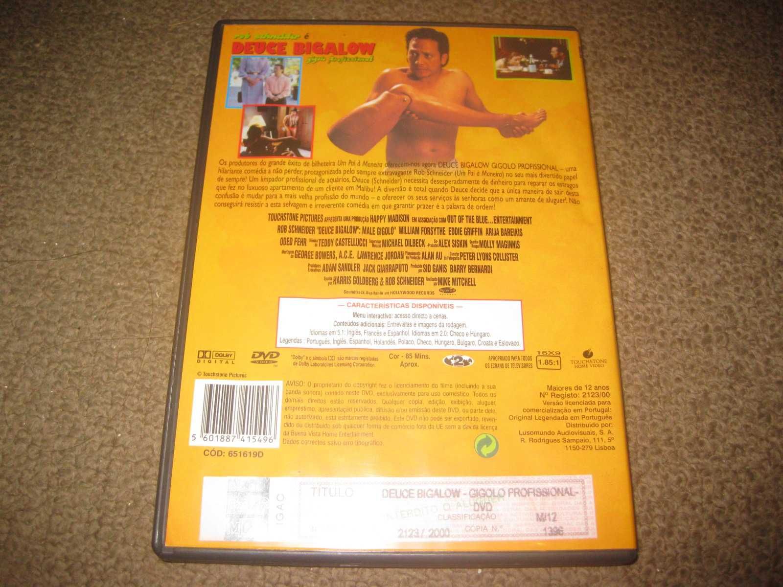 DVD "Deuce Bigalow: Gigolo Profissional" com Rob Schneider