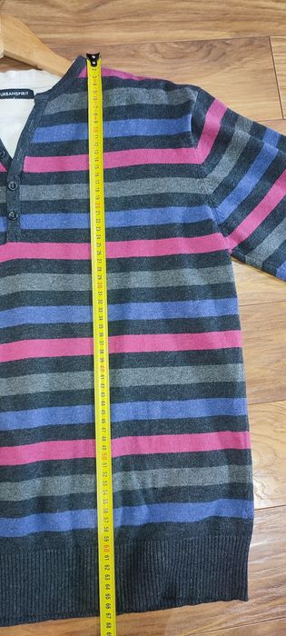 Sweterek w paski rozm L -XL wymiary na fotkach