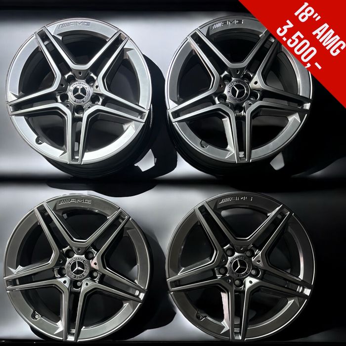 Oryginalne Felgi 18" MERCEDES AMG alufelgi z dekielkami