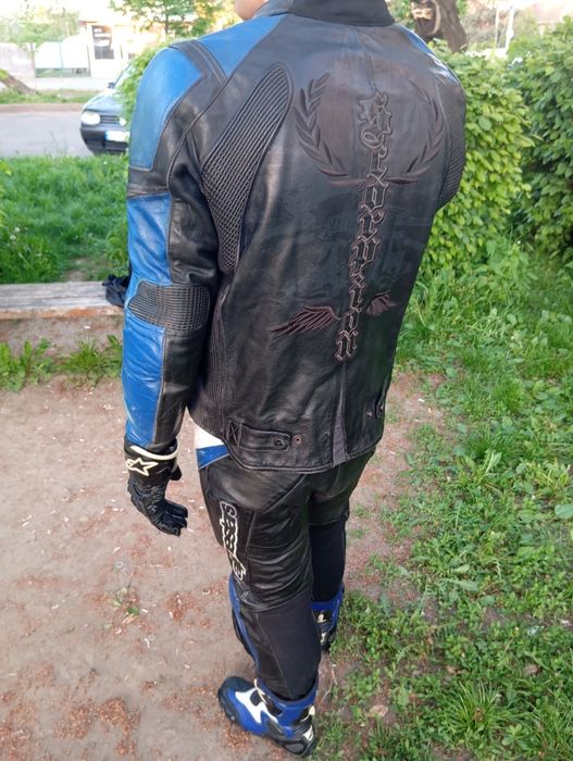 Мото костюм мото екіпіровка з натуральної шкіри