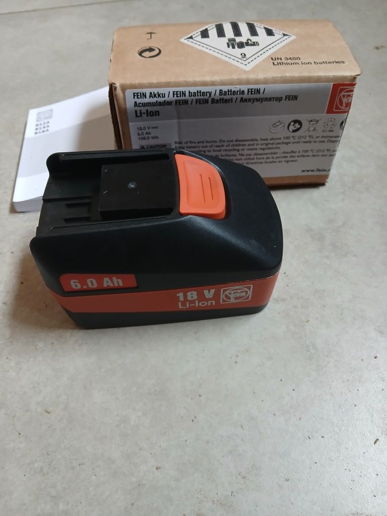 Bateria fein 18V  6 Ah nowa