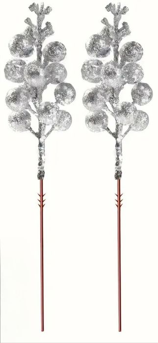 Srebrne gałązki dekoracyjne 10szt. Nowe