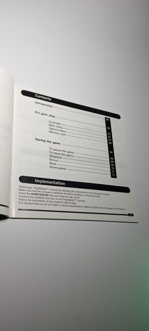 Hard Boiled instrukcja książeczka manual Ps1 Psx PlayStation1