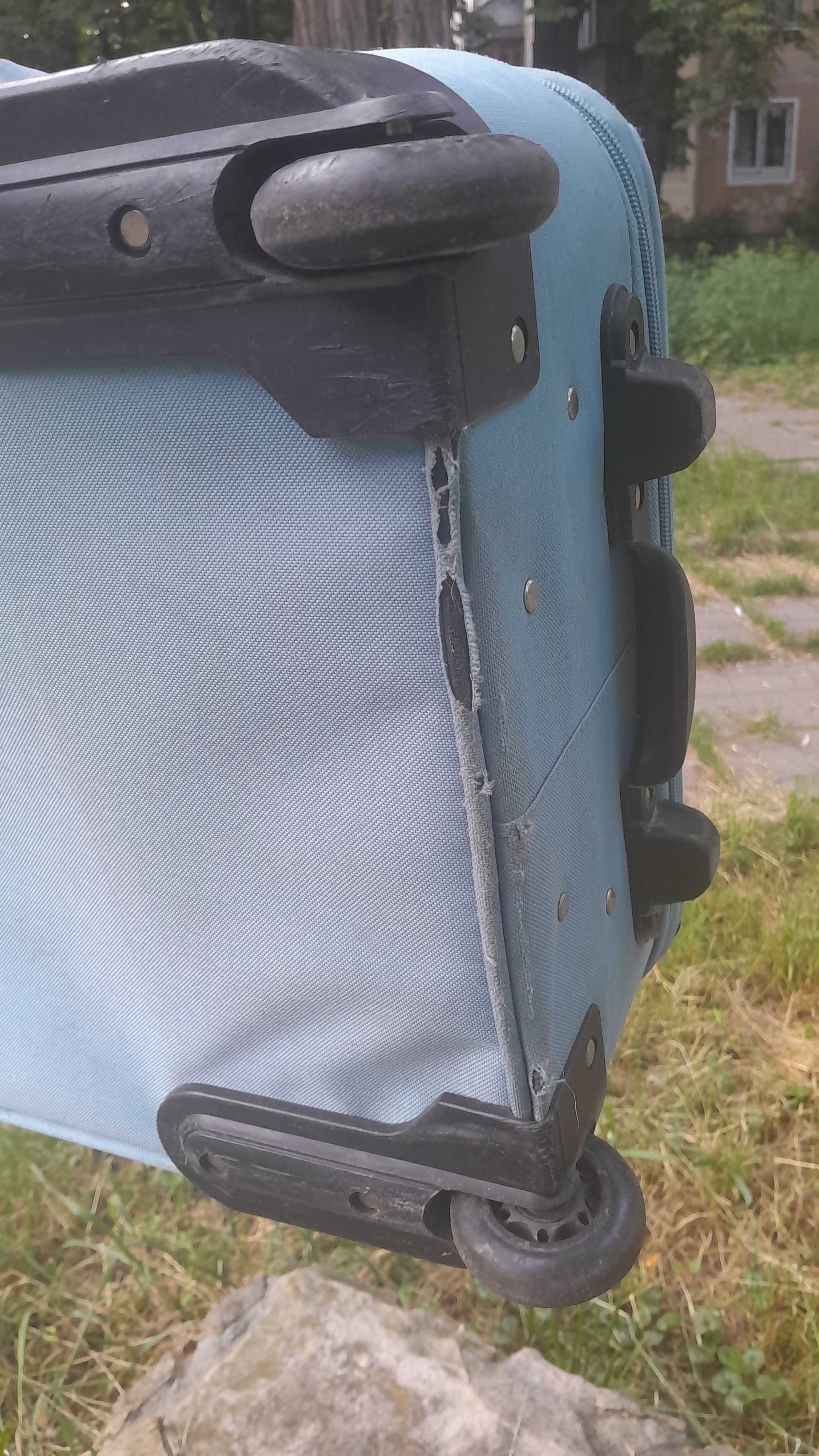 Валіза тканева на 2 колесах