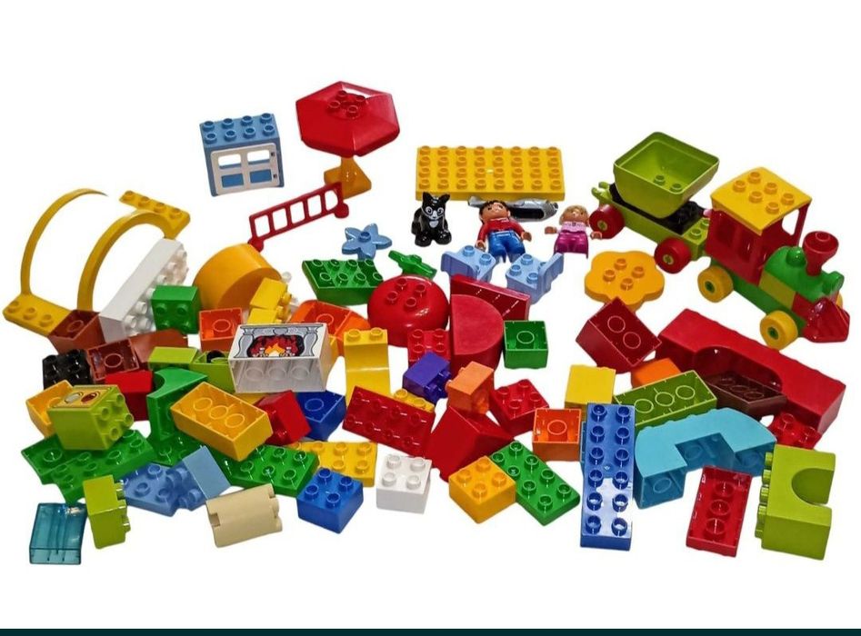 LEGO Duplo oryginalne klocki mix pojazdy figurki zwierzęta 2 kg