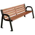 Ławka ogrodowa parkowa K2 II z oparciem 180 cm lakierowana