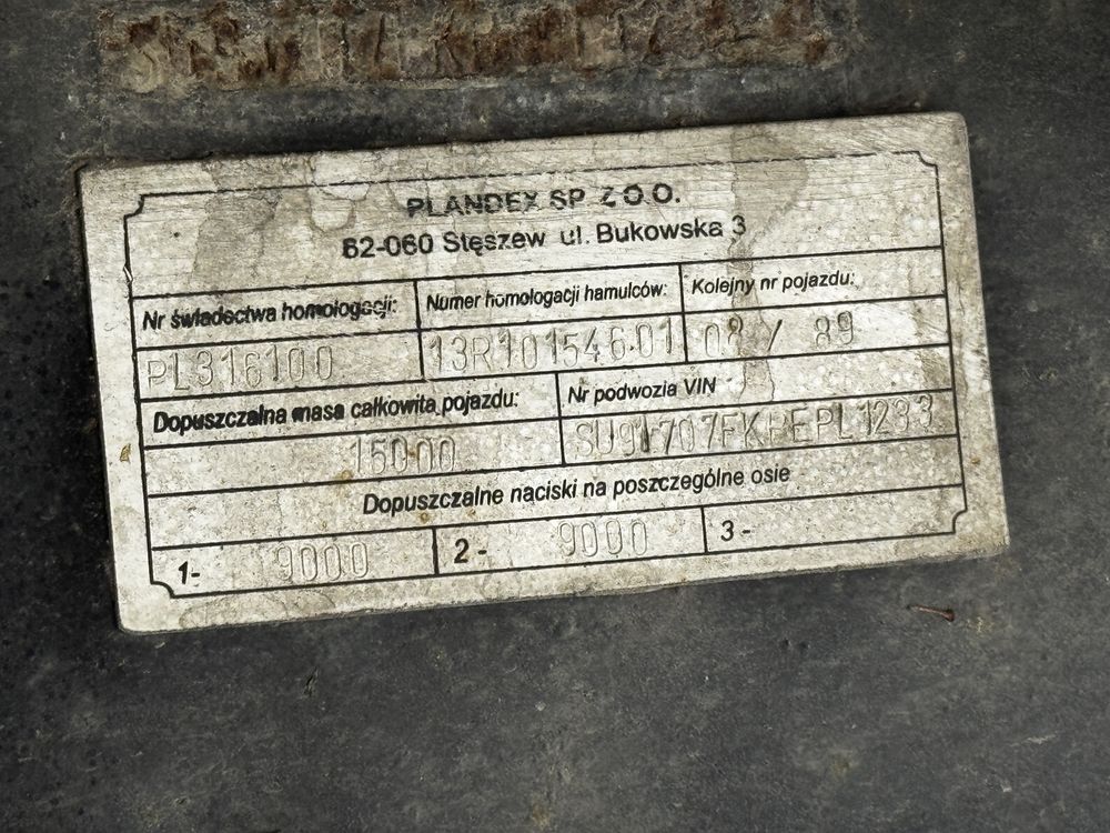 Przyczepa Plandex PTL-1800