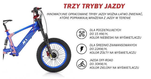 NAI e-BRO 18 BMX motocykl elektryczny dla dzieci Pit Bike HIT