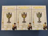 Goblet decorativos Harry Potter (Gryffindor, Slytherin e Hufflepuff)