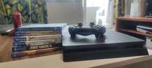 PS 4 slim + pad + gry