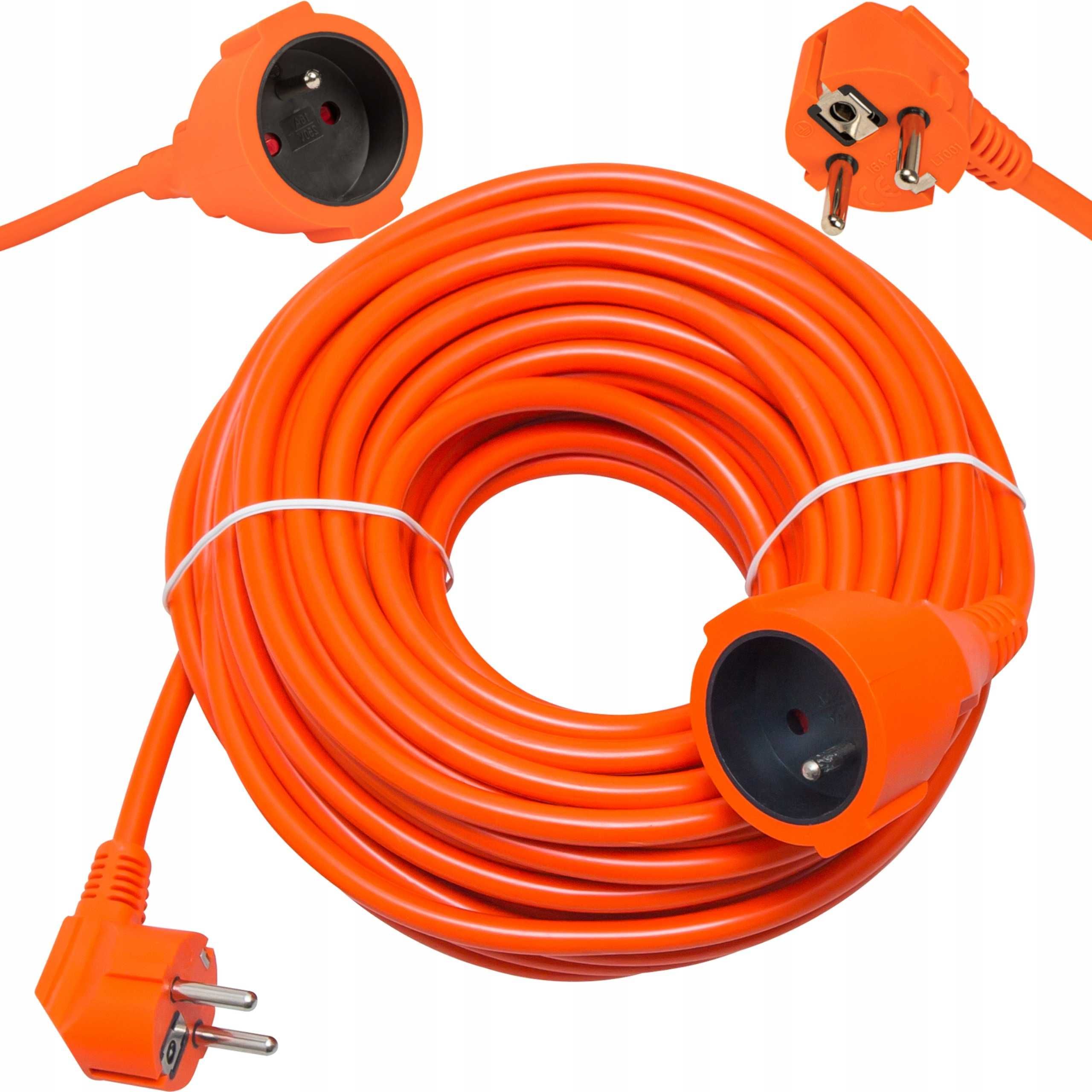 Przedłużacz budowlany ogrodowy gruby do kosiarki 20M 3X2,5MM