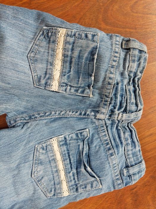 Lote 3 calças ganga menina 5-6 anos (1 par é marca Lanidor)