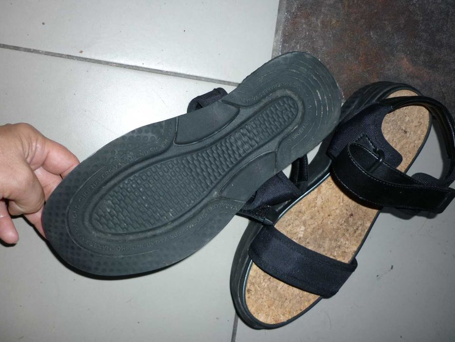 Vagabond sandały skóra tkanina korek na platformie