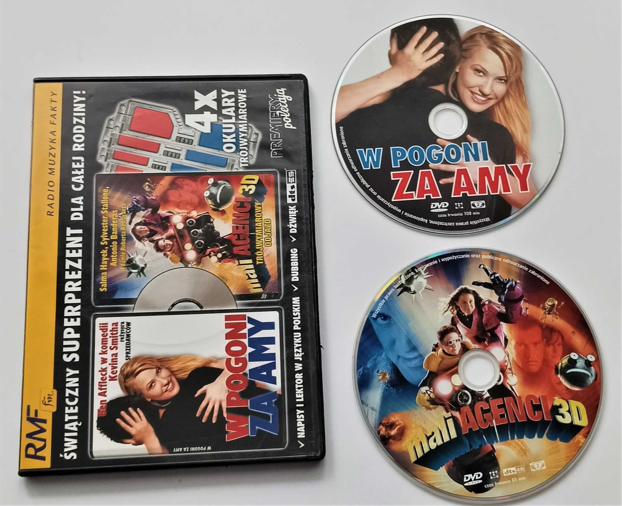 2 x film Mali Agenci  3D , W pogoni za Amy 2 x DVD