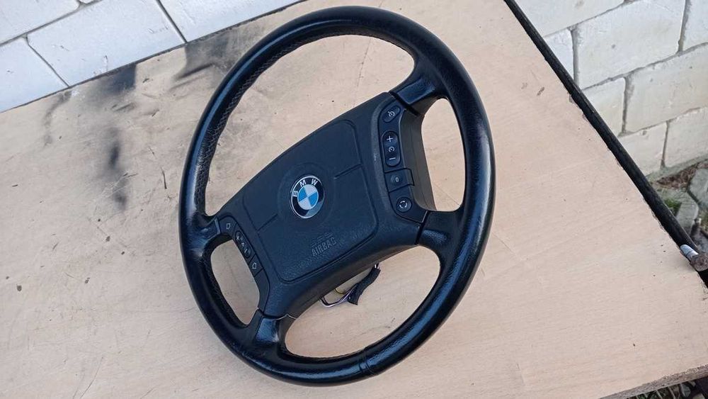 Idealna Fabryczna Kierownica Obszyta Skórą + Multifunkcja BMW E38 E39