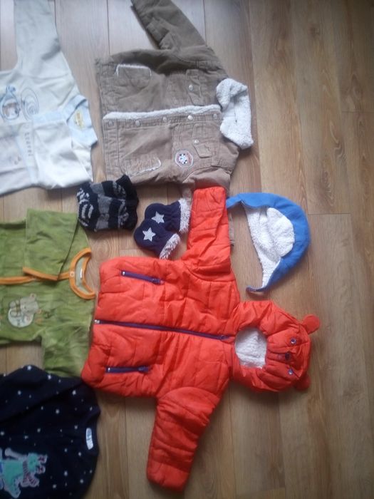 Ubranka dla chłopca zimowe 74
