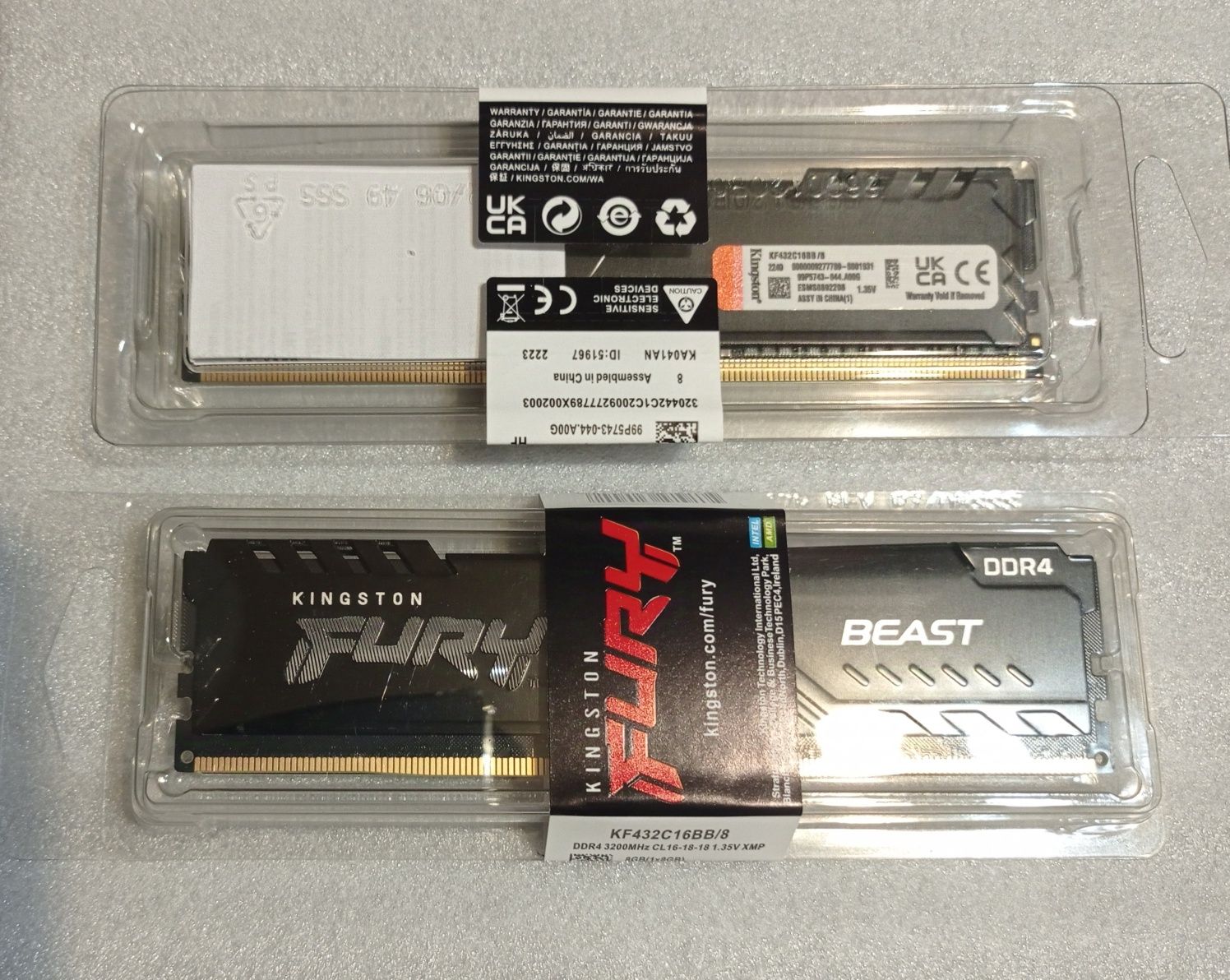 Ddr4 8gb 3200mhz Kingston hyperx fury новая
