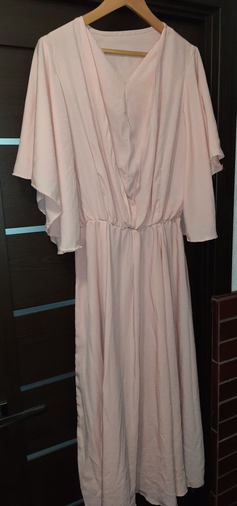 Длинное шифоновое платье,лёгкое платье в пол, размер 50-52