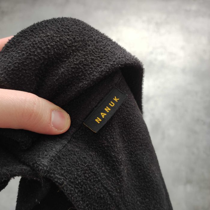 MĘSKA Bluza Rozpinana Czarna Polar Nanuk Jack Wolfskin Haft Trekking