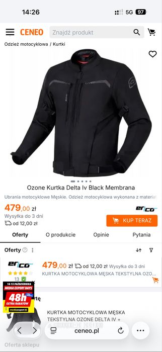Kurtka motocyklowa Ozone Delta IV D3XL