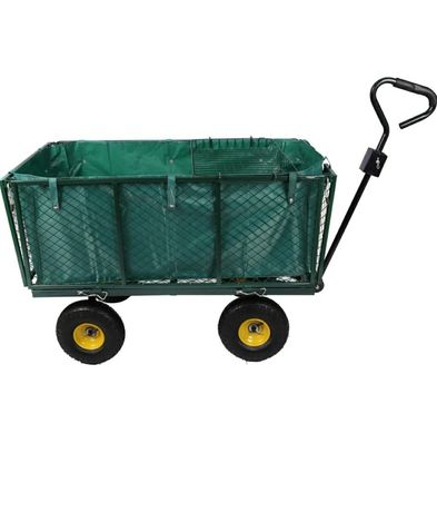 Arebos Wózek ręczny wózek ogrodowy 550 kg składany zdejmowana plandeka
