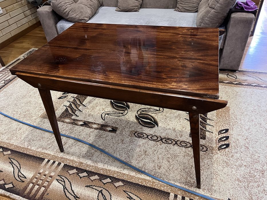 Стіл великий розкладний дерево лак